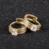 Hoop Earrings Bridal Jewelry Yellow Gold Filled Womens Wedding