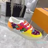 2022 Nya mode sneakers f￤rgglada casual skor designer sneaker transparent yttersula sn￶r upp platt l￤der utomhus inomhus par tr￤nare l￶pare sneaker storlek