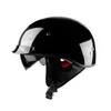 Helmy rowerowe Voss Vintage Motorcyc Helmet Scooter Half Hełm z wbudowanym NS Visor Casco Moto Helm Moto Capacete Para Dot L221014