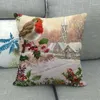 Pillow Wholesale Cartoon Street Lamp Christmas Series Linen/Cotton Throw PillowCovers Couch Cover Home Decor Pillowcase