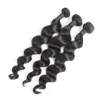 9a Mongolian Remy Human Hair Weaves 3 Bunds Loose Wave Natural Color Hair Extensions for Women