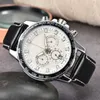 Luxury men's fashion sports watch Quartz movement multi-function timing calendar Waterproof leather watch