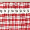 Rideau pastorale rouge/bleu Plaid rideaux courts pour les traitements de fenêtre de cuisine enfants chambre salon stores romains