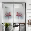 Window Stickers Custom Size Film Poster Static Cling Frosted Home Decor Glass For Bathroom Living Room Kitchen Flamingo