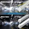 10 Pack 4FT LED Tubes Shop Light 45W 6000LM 6500K Cool White Triple Row Linkable Fixture 4 Foot LED Tube Lights for Workshop Garage