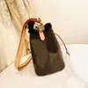 Bucket Bag Corduroy Crossbody Handbag Tote Bags Classic Letter Cow Genuine Leather Canvas String Purse Fluff Decoration Adjustable Shoulder Strap Clutch