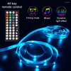 Strips LED Strip Lights Lamp RGB Flexible Tape Diode 5M Controller Room Decor TV Computer BackLight Decoration Christmas