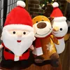 Weihnachten Weihnachtsmann Schneemann Plüschtiere Niedliche Elch Stoffpuppe Kissen Neujahr Geschenk Großhandel