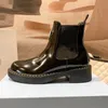 Stivaletti Chunky Martin Boot Mocassini Monolith Stivaletti da combattimento in nylon in pelle spazzolata nera Stringate Cioccolato Mary Jane Loafer Scarpe firmate da donna