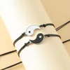 New Couple Piece Bracelet Creative Adjustable Alloy Tai Chi Bagua Woven Bracelet 2pcs/Set