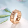 Wedding Rings 585 Rose Gold Simple Delicate Zirkon voor vrouwen Men Betrokkenheid sieraden 2022
