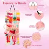 Sacs de rangement rose accessoires pour cheveux organisateur épingle à cheveux clip de fixation décor cintre bande fille chambre suspendus accessoire organisateurs