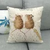 Pillow Wholesale 45cm Bird Puppy Linen/Cotton Throw Covers Couch Cover Home Decor Pillowcase