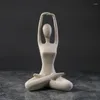 Interi￶rdekorationer yoga harts skulpturprydnad hantverk flicka f￶r vardagsrum sovrum dekoration bilprydnader