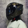 サイクリングヘルメットMufl Face Motorcyc Helmet Dual Shield with Rovab WashabインナーライニングレーシングモトヘルメットL221014