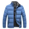 Herenjacks Parkas jas voor mannen gewatteerde winterjassen zwart blauw stand kraag zipper parkas jassen 2022 NIEUW G221013