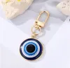 Turkish Blue Eye Pendant Nyckelring Nyckelring För män Kvinnor Par Freind Gift Evil Eye Bag Biltillbehör