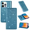 Fashion Phone Cases For Iphone 15 14 13 12 11 Mini Plus Max X XR XS 8 7 Wallet Leather Glitter Case Luxury Crystal Bling