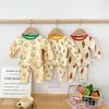 Baby Clothing Set Children Home Suit Spring Girls' Thermal Pajamas Boys Girls Two Piece Clothes Toppant 220315