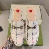 Designer Princetown Pantofole Mocassino Muller Pantofole Scarpe in pelle con fibbia Moda donna Casual Mule Scarpe basse con scatola