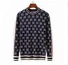 Maglioni da uomo di lusso per top con scollo a O Apple New Waffle Print Uomo Bottoming Maglione color block Pullover Jumper M-3XL