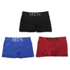 Underpants 2022 Men's Panties Underwear Boxers Breathable Man Boxer Solid Comfortable Male Brand Shorts Black Blue