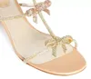 2023エレガントなスタイルの宝石サンダルアンクルレース付きCaterina豪華なブランドWedding.dress.Party Glitter Sole Exquisite High Heals Gladiator Sandalias