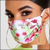 Designer Masques Lavable Oreille Type De Suspension Mascarilla Tissu Pin Fleurs De Protection Bouche Respirateur Antipoussière Masque Adt Utiliser Sport Dhmxr