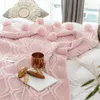 Koce 130x160 cm koc dzianinowy Nordic Knit Plaid Super miękki bohemia łóżko Sofa Bedspread Chenille Dywet