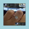 Band ringar kvinnor diamantring romantisk zirkon lysande rund sten bröllop brud mode smycken förlovningsringar för kvinnor släpp de dh4el