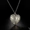 Pendentif Colliers Pendentif Colliers Pendentifs Bijoux Nouveau Glow In The Dark Collier Coeur Creux Lumineux Pour Femme Petite Amie Fille Dhf41