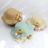 Hats Summer Girsl Flower Straw Hat Kids with torebka na zewnątrz pieszo plażowa pokomowa czapka dziecięca damor panama gorras