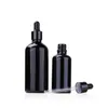 Shiny Black Glass Dropper Bottles for E Liquid Essential Oil 5ml 10ml 15ml 20ml 30ml 50ml 100ml