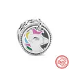 925 Sterling Silver Dangle Charm Femmes Perles Haute Qualité Bijoux Cadeau Pet Chat Chien Husky Pied Empreinte Licorne Dangle Perle Fit Pandora Charms Bracelet DIY 020