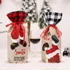 Weihnachten Dekorationen Geschenk Taschen Halter Wein Flasche Abdeckung Dekor Für Home Navidad Noel Ornamente Weihnachten Jahr 2022