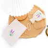 Emballage cadeau paquet de couleur crème lavande sac d'emballage à cordon de serrage toile à la main brodée Portable Saint Valentin emballage