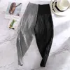 Women's Jeans Summer Thin Knitted Ice Silk Harem Pants Female Feet Nine-point Loose And Leisure Sports Carrot