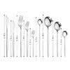 Dinnerware Sets Western Tableware Stainless Steel Silver Cutlery Set Fork Knife Spoon Golden Kitchen Utensils Travel Flatware