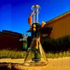 Glass Bong Dab Rig Hookahs Recycler Rigs 9 Recyclers Tube Water Pipe Bongs with Heady Bowl