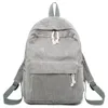 Kvinnor ryggsäck corduroy designskolans ryggsäckar för tonårsflickor skolväska randiga ryggsäck resväskor Soulder Bag Mochila 220815