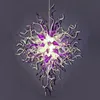 Hand Blown Glass Chandelier Lamps Luxury Art Borosilicate Murano Style Glass Chandeliers Indoor Pendant Lighting with LED Light Source Elegant Decor LR369