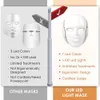 Gesichtspflegegeräte LED-Gesichtsmaske Halslichttherapie 7-Farben-Hautverjüngungstherapie LED-Pon-Maske Leichte Hautpflege Anti-Aging-Hautmaske 221017