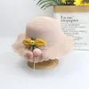 Hats Summer Girsl Flower Straw Hat Kids with torebka na zewnątrz pieszo plażowa pokomowa czapka dziecięca damor panama gorras