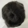 Pe￧a de cabelo humano virgem brasileira sedosa reta 7x9 #1b Toupe de renda cheia para homens de entrega r￡pida expressa