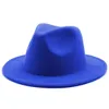 Kids Classic Wide Brim Fedora Hat Children Boys Girls Felt Panama Cap