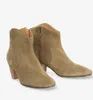 الشتاء الشهير Isabels Dicker Women Onkle Boots Suede Leather Marants Cowboy Boot Lady Dewina Booty Party Wedding Martin Booties EU35-42 مع Box