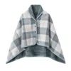 Couverture Portable Plaid Polaire Avec Bouton Châle Nordique Pour Bureau Sommeil Hiver Chaud Voyage Canapé Lit Jeter Y2209