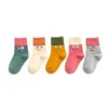 Sokken 5 paar veel schattige babymeisjes herfst regenboogstrepen katoen kinderen sokken baby peuter boy kids calcetines 112y 220905