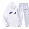 Men's Tracksuits 2023 Brand Printed Sportswear Men 15 Colors Warm Two Pieces Set Loose Hoodie Sweatshirt Pants Jogging206N