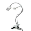 Bordslampor 2 i 1 Clip Lamp Design USB Justerbart kallt ljus LED DIMBABLE Work Beauty Tattoo Fishing Makeup